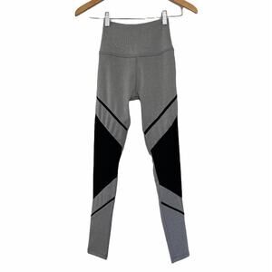 Beyond Yoga Womens Moto Stripe Leggings Pants Black White XS